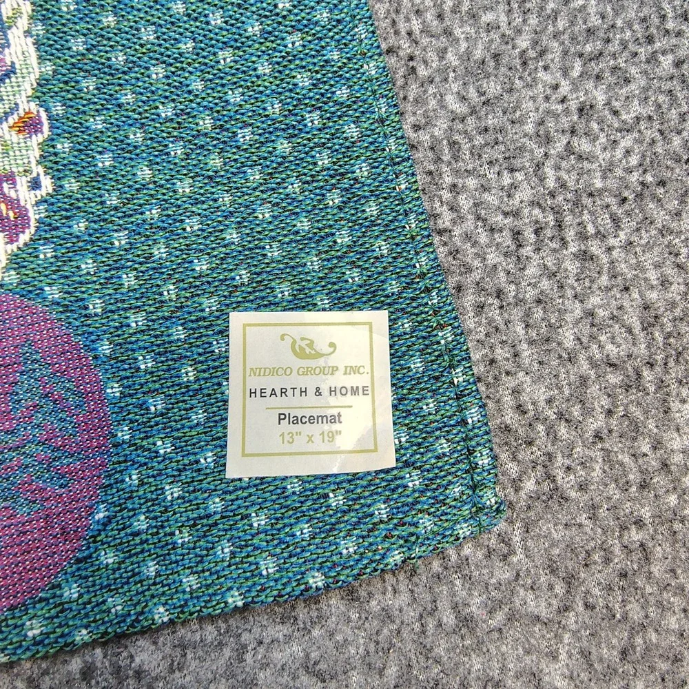 Vintage Hearth & Home Cats Woven Tapestry Placemats set of 6  13 X 19